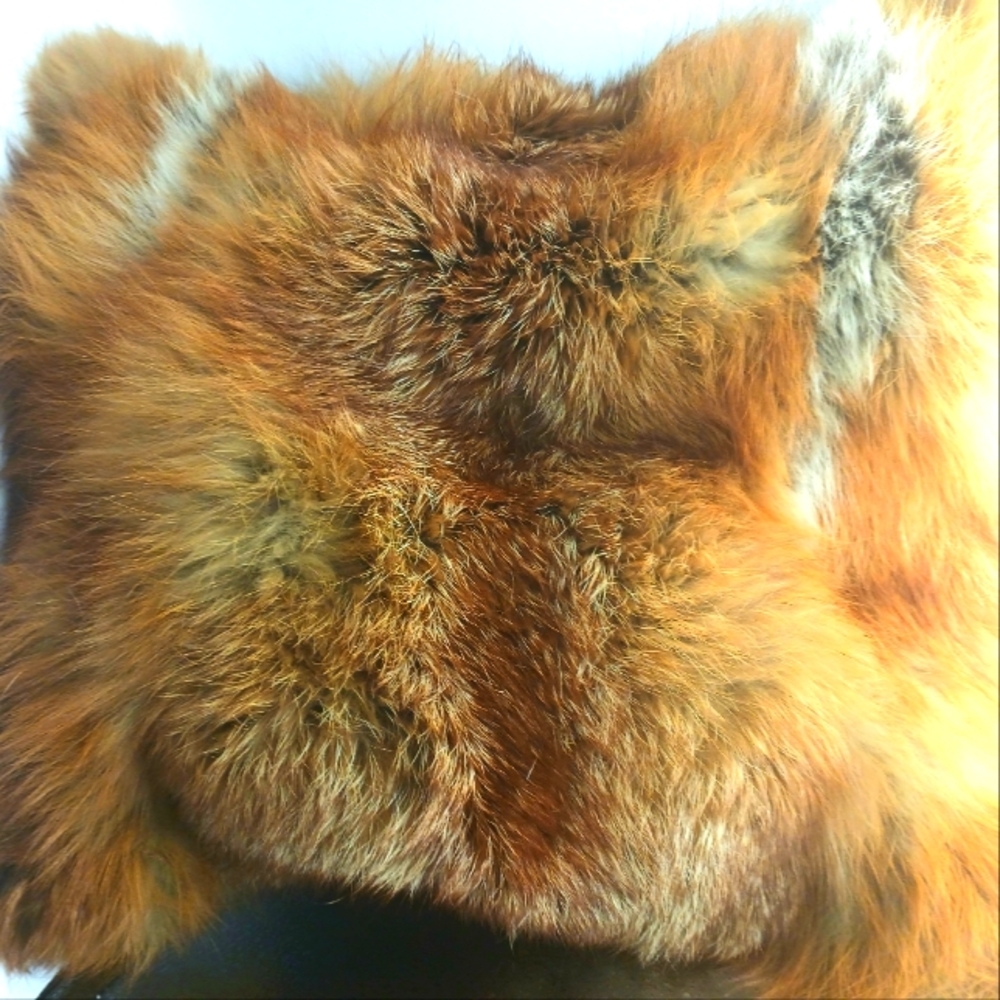 Vintage Genuine Red Fox Fur Hand Muff - Picture 14 of 15
